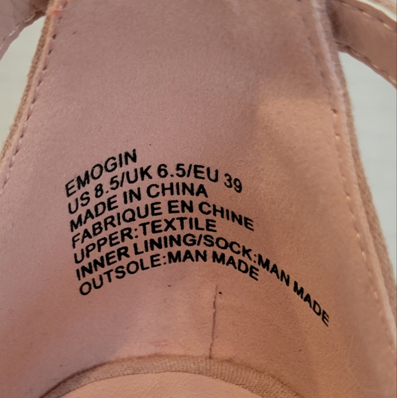 NWOT Espadrille Braided Suede Open Toed Ankle Strap Wedges - Picture 6 of 8